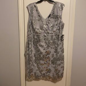 Silver Sequin Marina Dress Size 22W